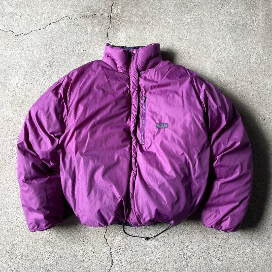 90s mont-bell リバーシブル ダウンジャケット ネイビー パープル