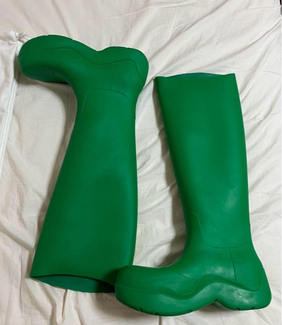 BOTTEGA VENETA グリーン 長靴 レインシューズ ボッテガ・ヴェネタ、セレブも愛用する最上級レインブーツ【夏の最上級