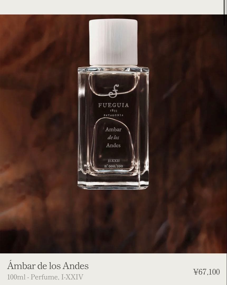 Fueguia Ambra de los Andes 100ml - メルカリ