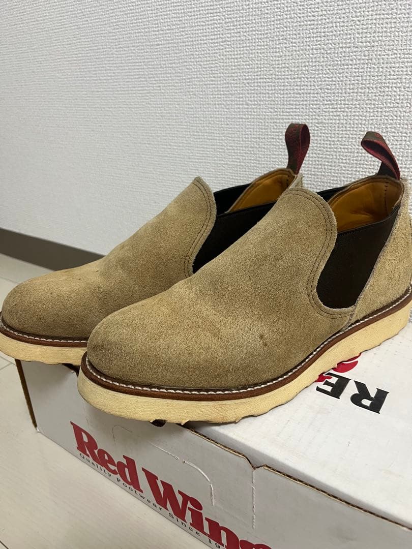 8E】90sレッドウィング 8148 スエード サイドゴア ラフアウト ロメオ