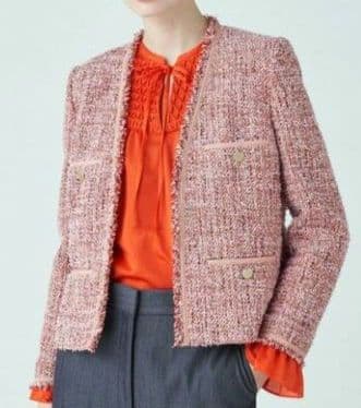 【美品】Ballsy スラリットヤーンツイード Vカラージャケット スラリットヤーンツイード Vカラージャケット | maison TOMORROWLAND