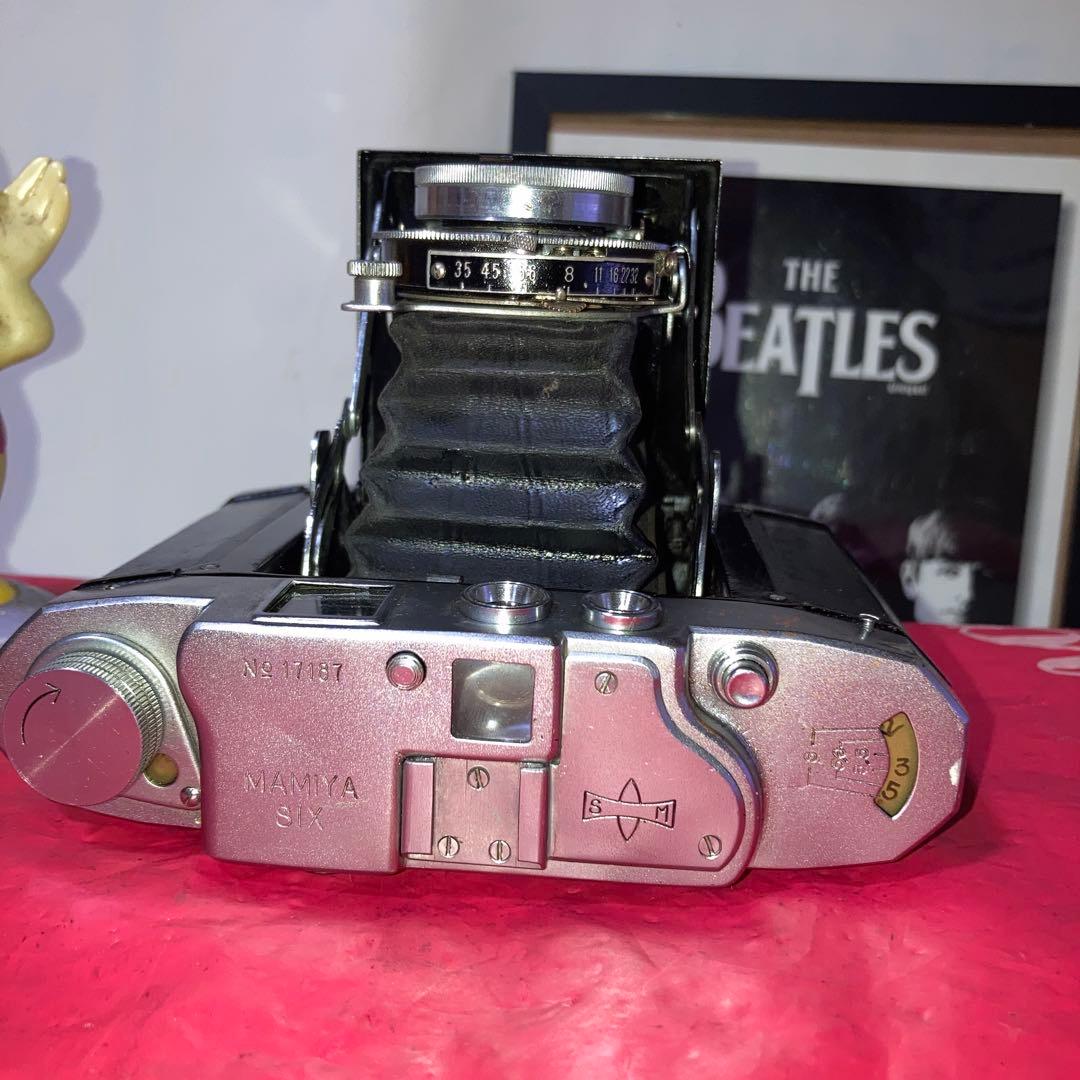 ヴィティージ蛇腹MAMIYA sixレンジファインダー中判カメラ 露出機能動