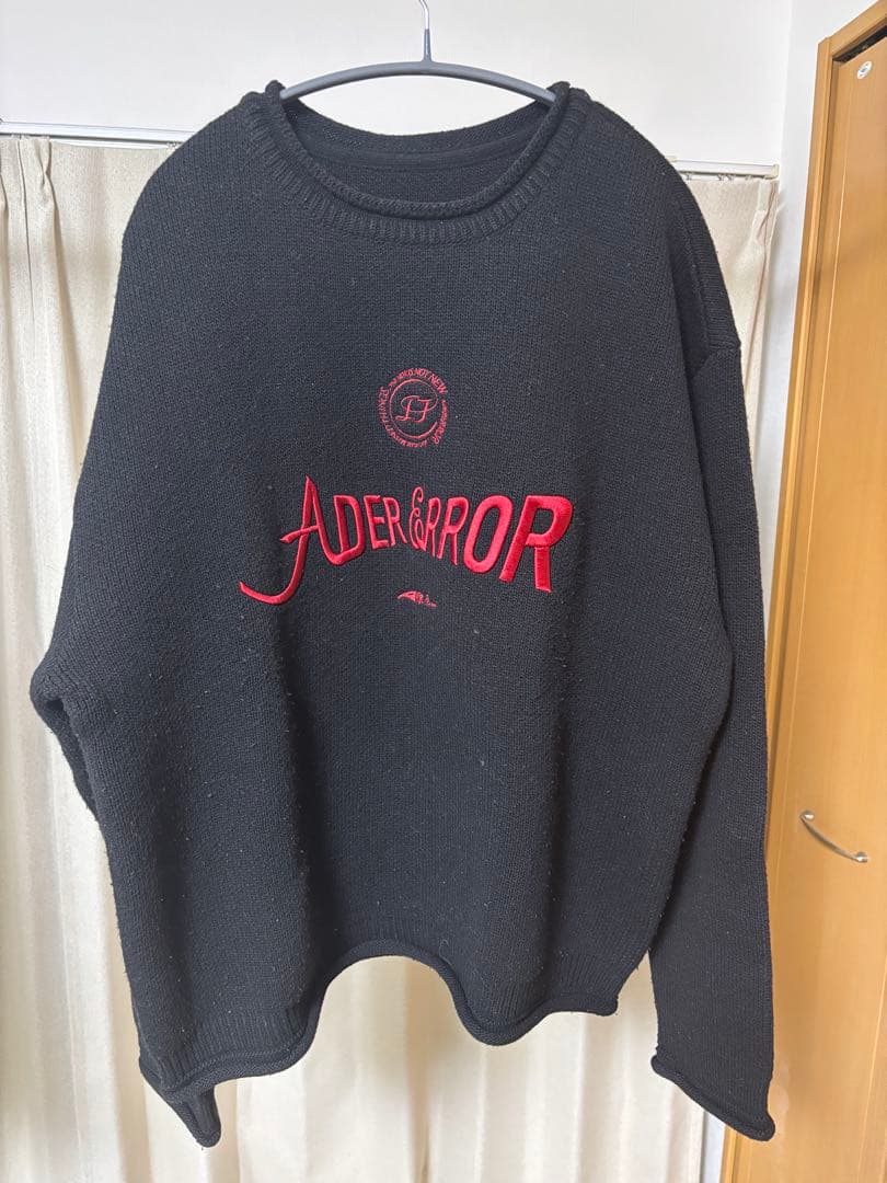 コムドットやまとさん着用】ADER ERROR ブラック ニットセーター A1