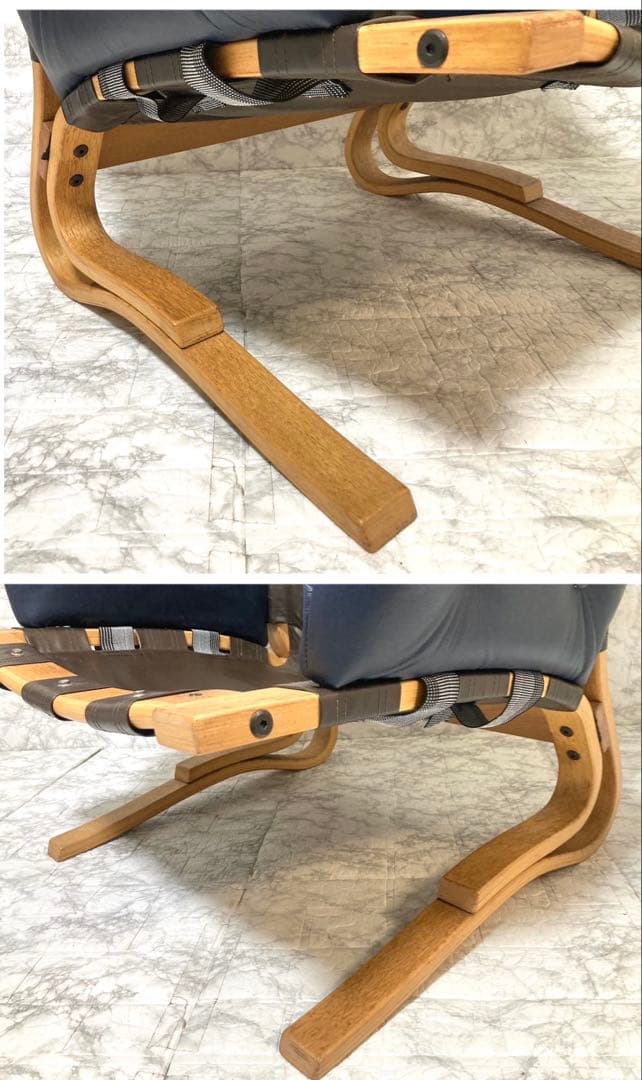 希少 本革】karimoku domani スカンジナビアン イージーチェア①