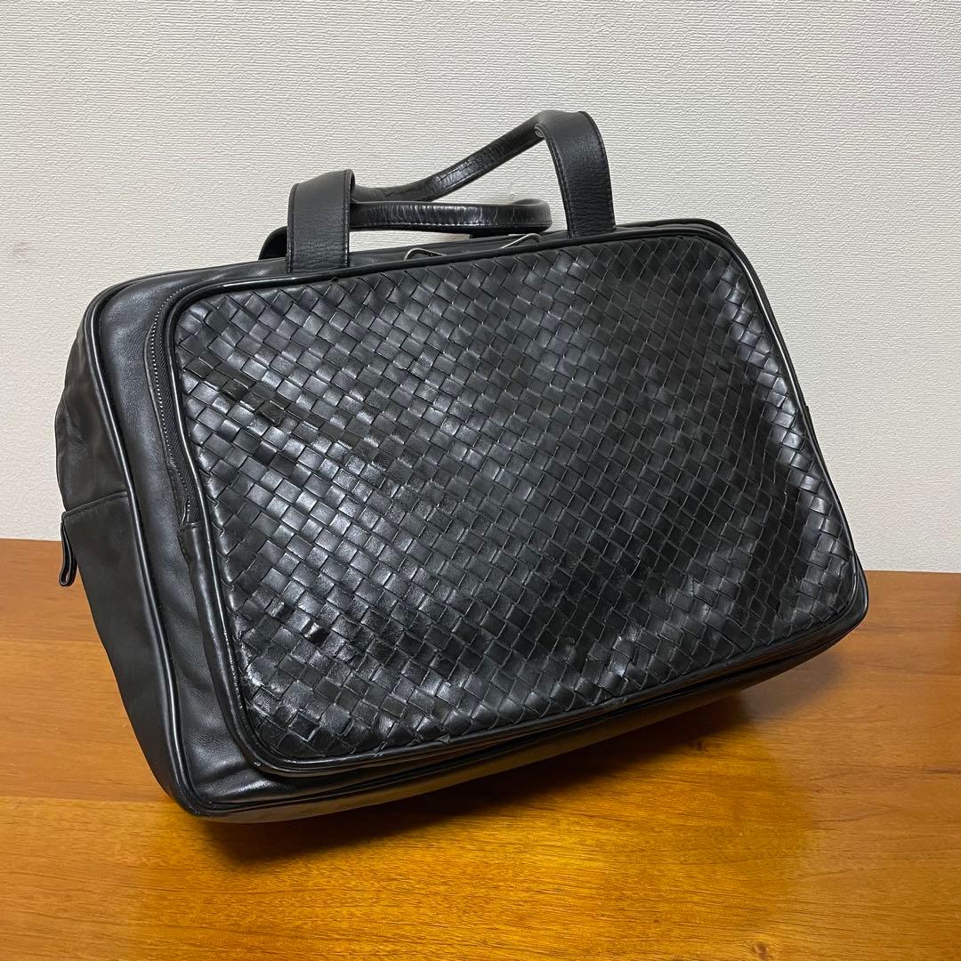 《美品》ボッテガヴェネタ レザー ハンドバッグ ブラック 黒
