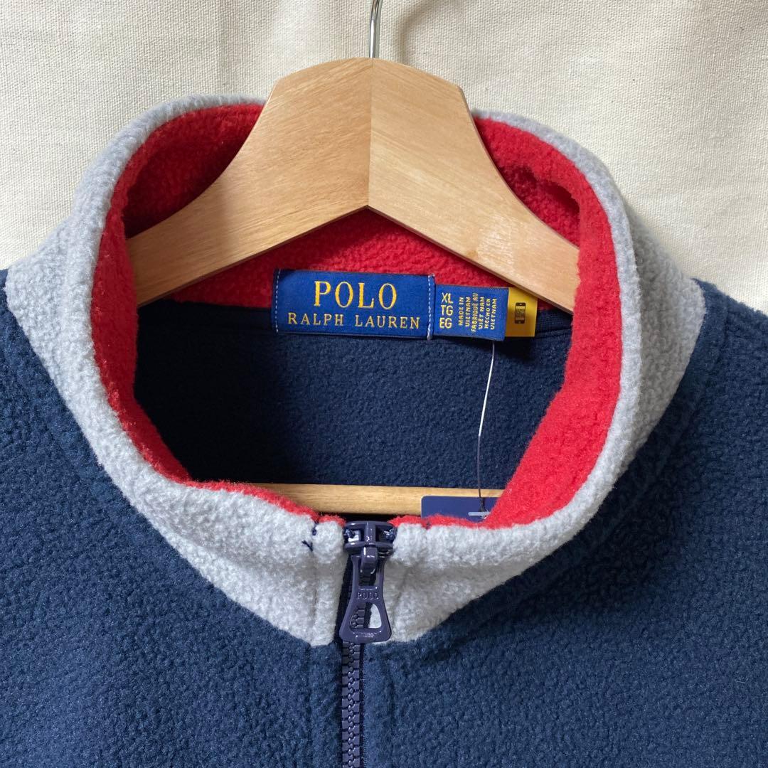 ☆新品 ポロ ラルフローレン 長袖フリース ハーフジップジャケット US