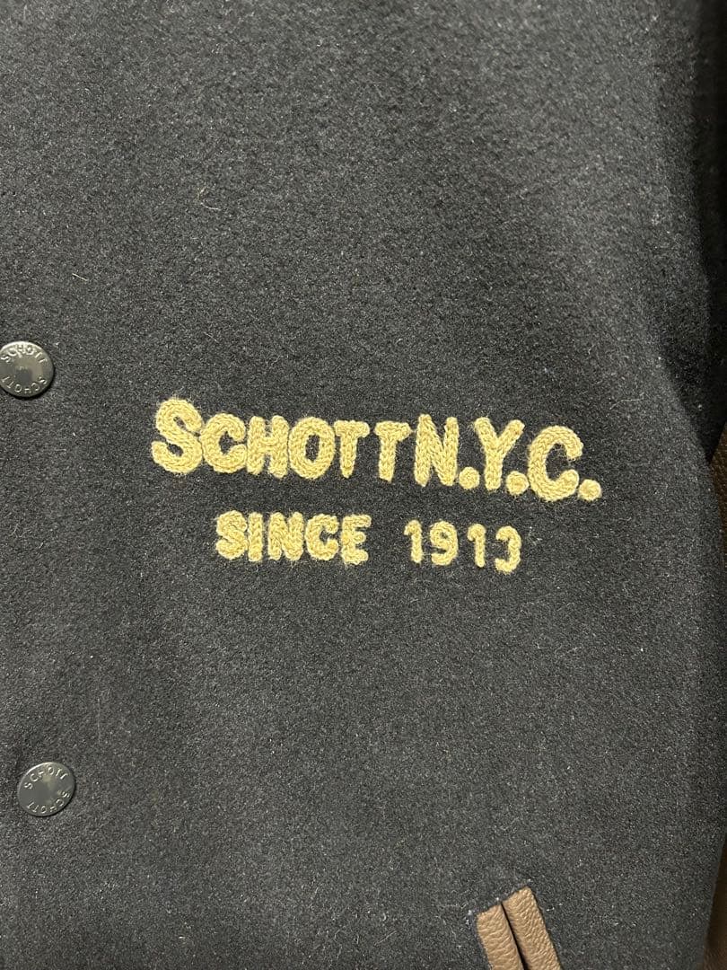 Schott N.Y.C. スクーカム レザースタジャン XL 刺繍 美品 - メルカリ