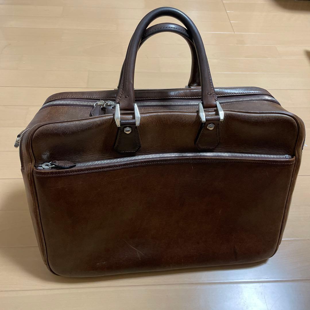 くう様 万双 万鞣和地ダブルブリーフケース ダークブラウン - メルカリ