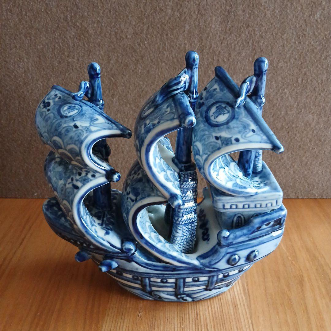 宝船　九谷焼 九谷焼 高級 陶磁器 飾り皿 七福神 宝船 (Kutani ornament) ギフト