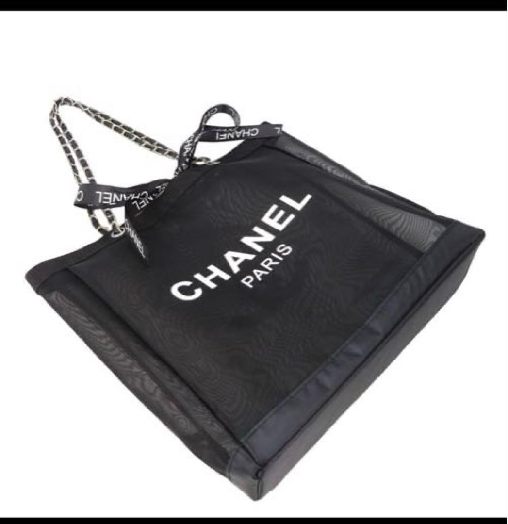 新品未使用□シャネル□ココマーク/ブラックメッシュキャンバス