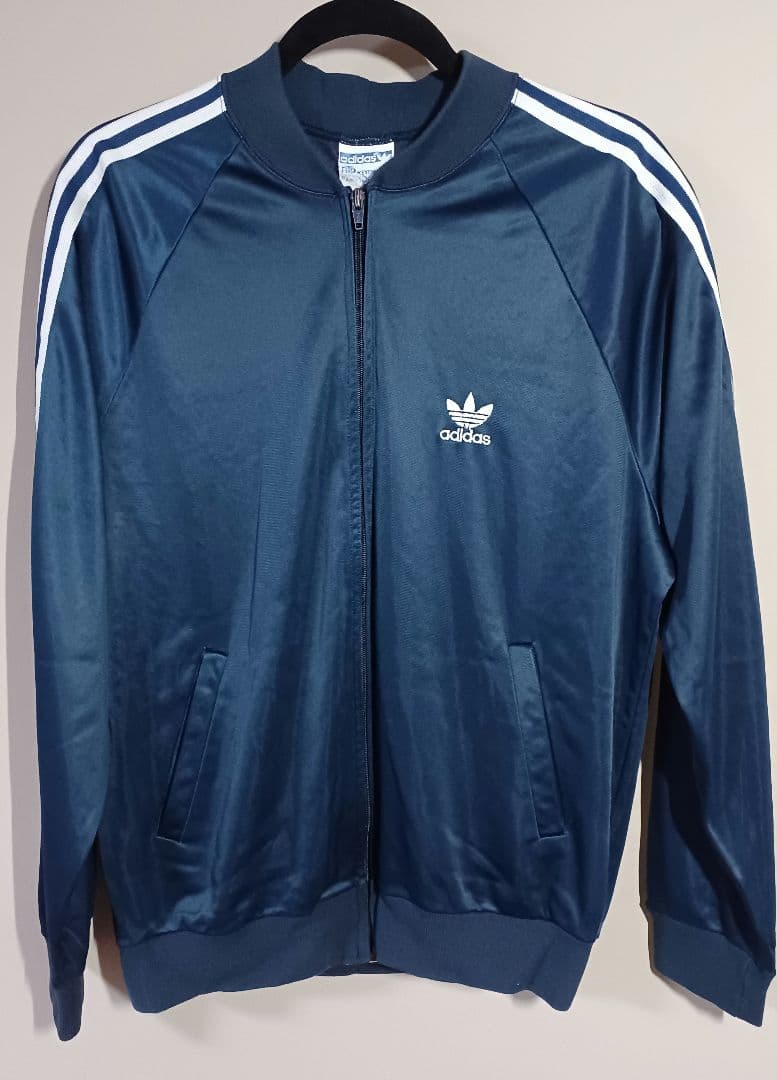 adidas ATPトラックジャケット ヴィンテージ80年代 80's adidas アディダス ATP トラックジャージ クリーム ネイビー 生成