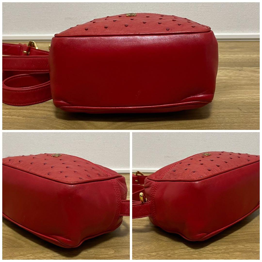 《美品》LOEWE（ロエベ）ナッパレザー ショルダーバッグ レッド 赤
