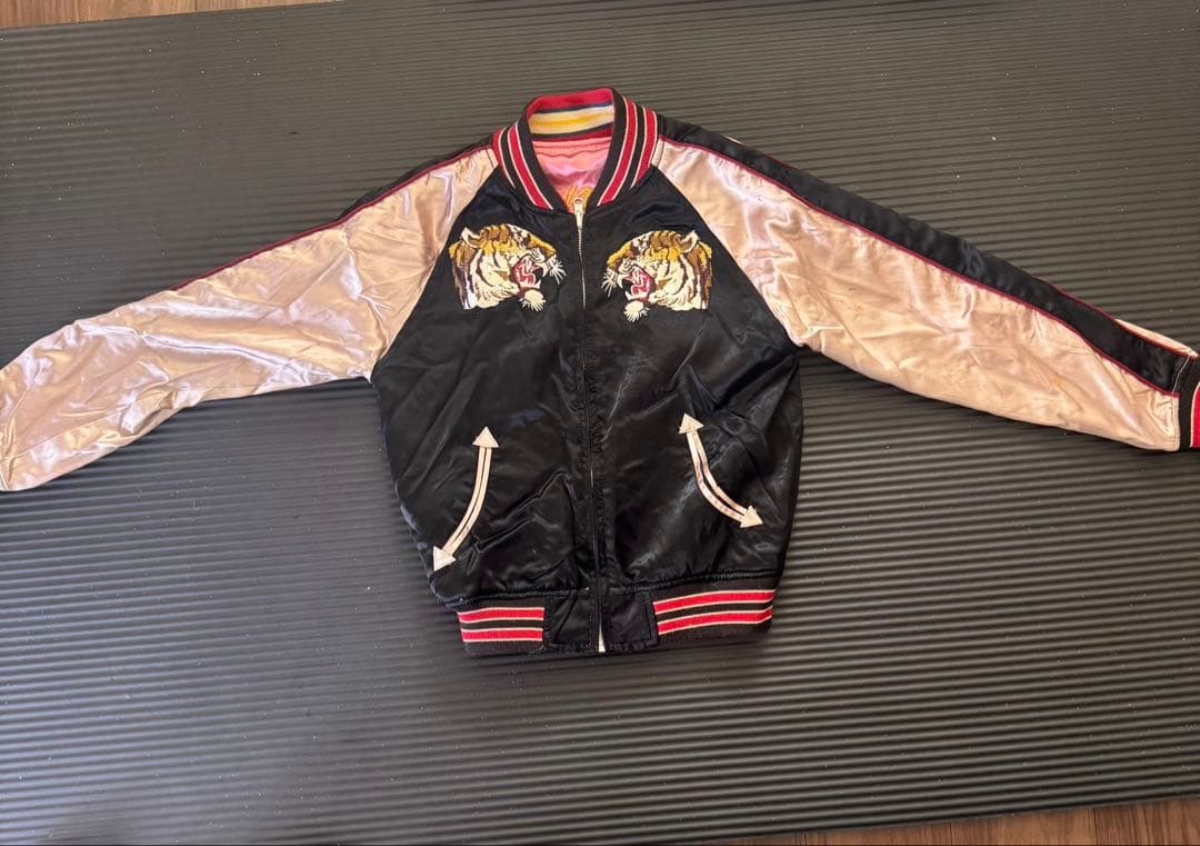 HOUSTONスカジャン リバーシブルでピンクで七福神 ビンテージ 20年前 HOUSTONスカジャン リバーシブルでピンクで七福神 ビンテージ 20年前