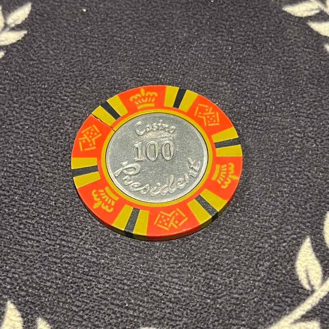 31 カジノチップ 100枚 100$ ポーカーチップ H26年 - メルカリ