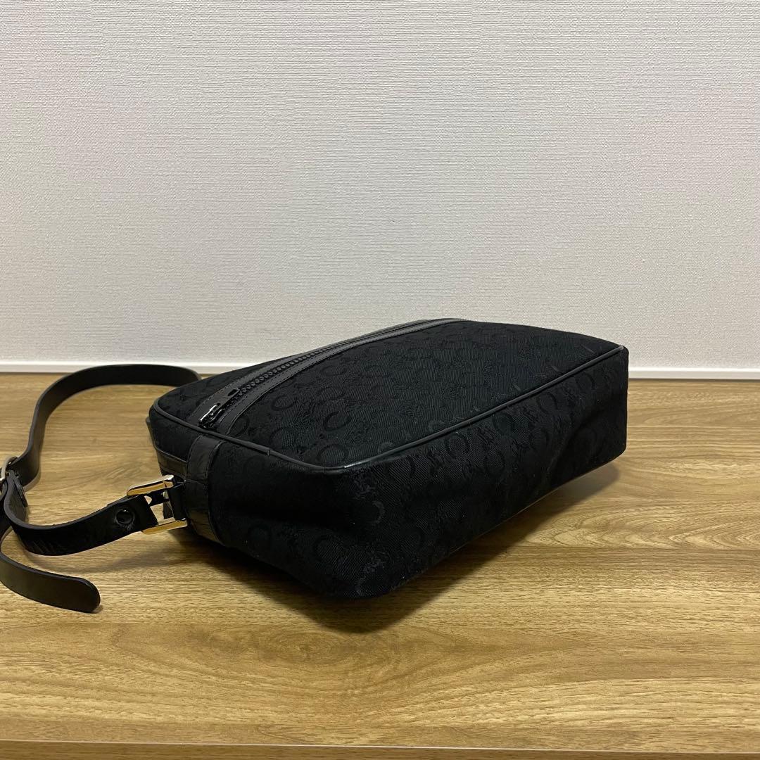《美品》CELINE（セリーヌ）キャンパス×レザー ショルダーバッグ ブラック