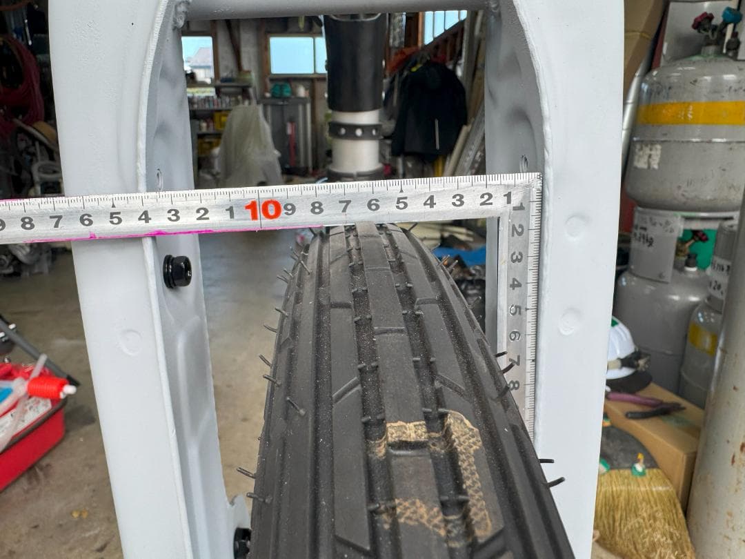 健*郎様 スーパーカブ ワイドフロントフォーク 純正ハブ対応 フル