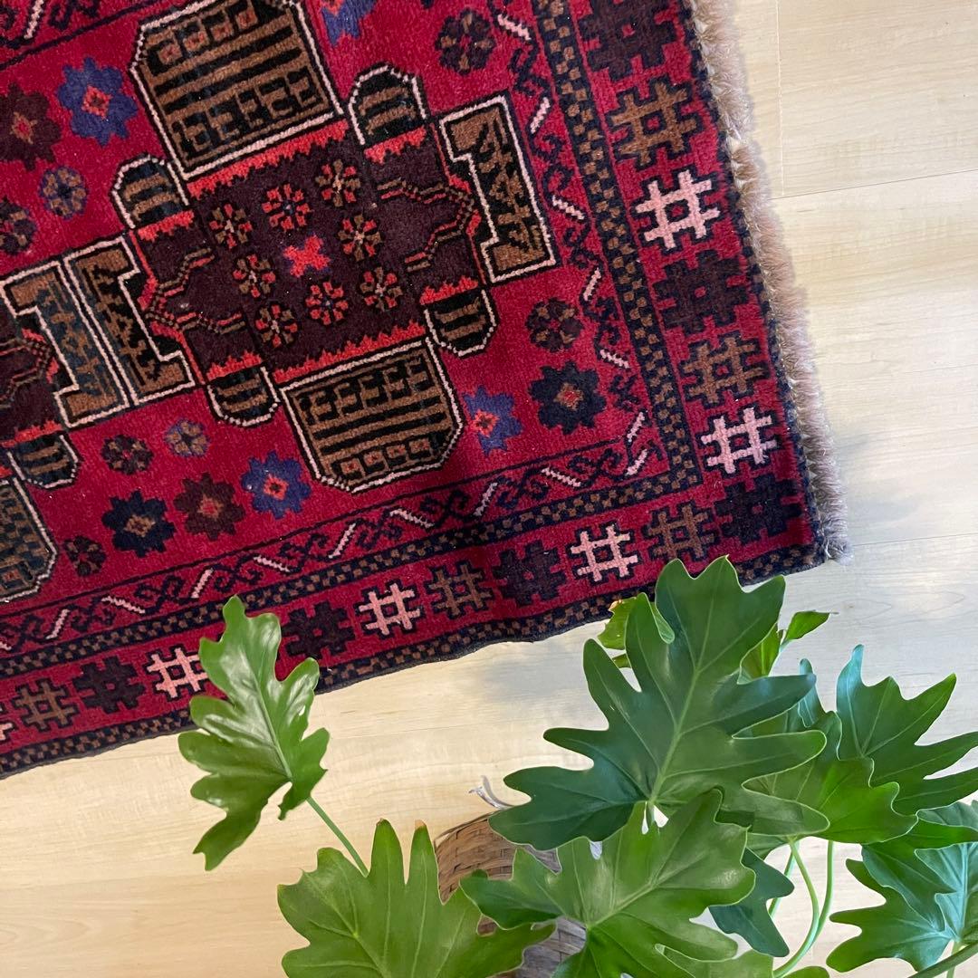 185×78 バルーチ族ラグ ヴィンテージラグ、トライバルラグ、手織り絨毯