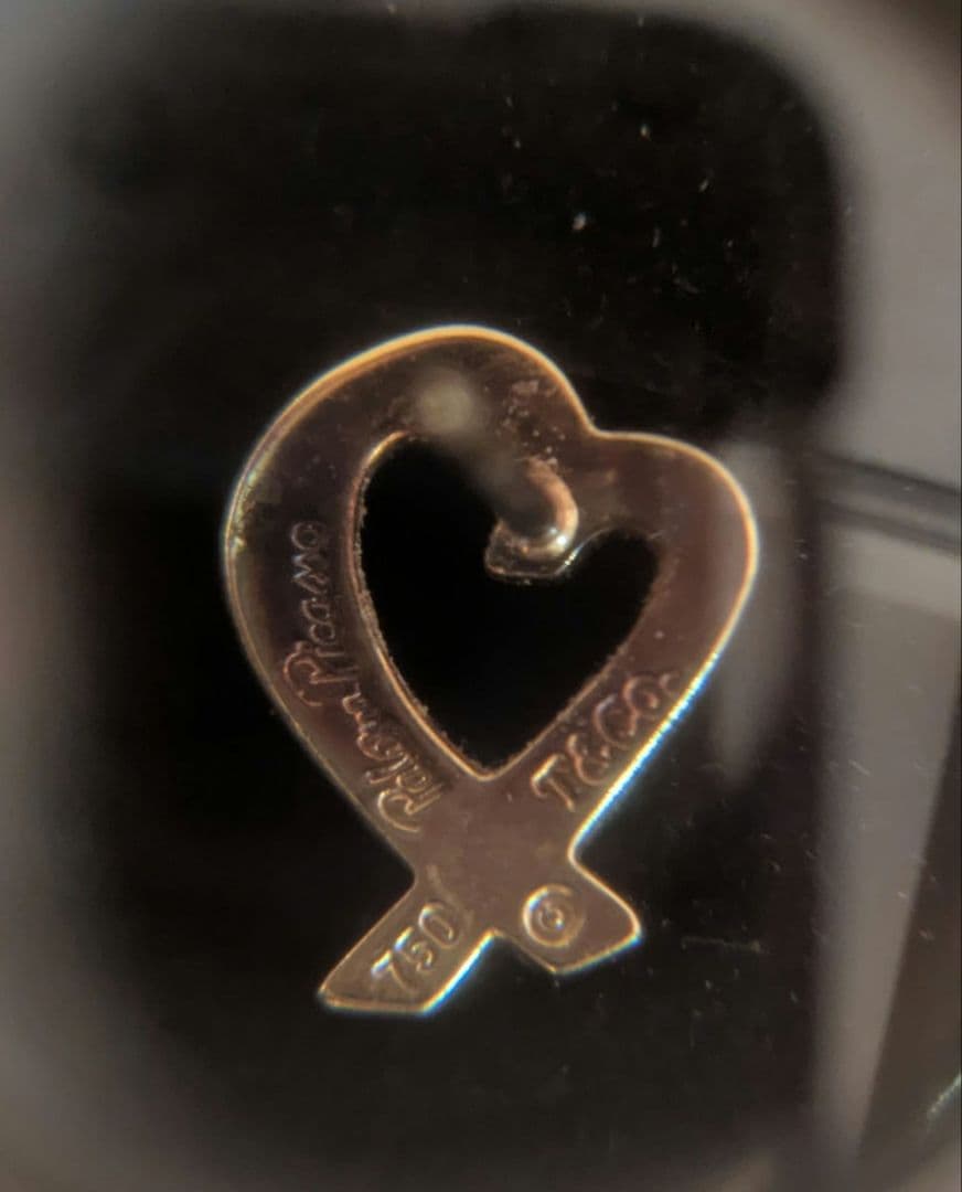 ♥ティファニー♥ラビングハート ピアス 18金 750 ゴールド 1.3g 片耳