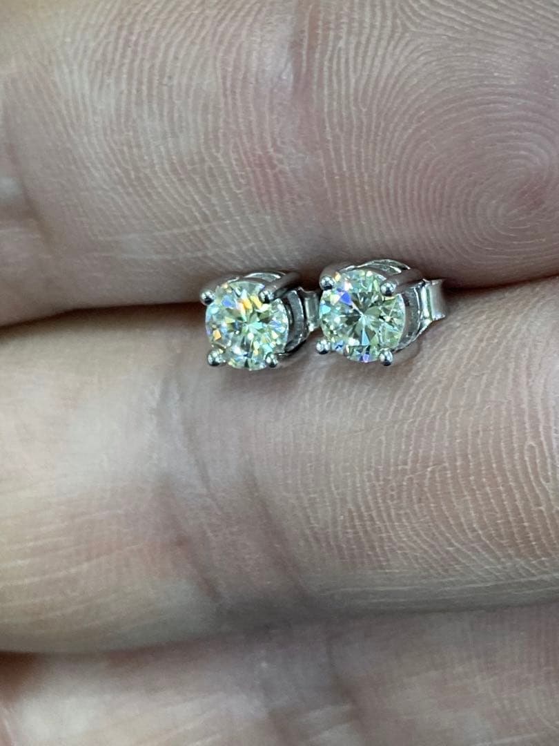 silver 925 人工ダイヤモンド 1.0ct ピアス avalanche