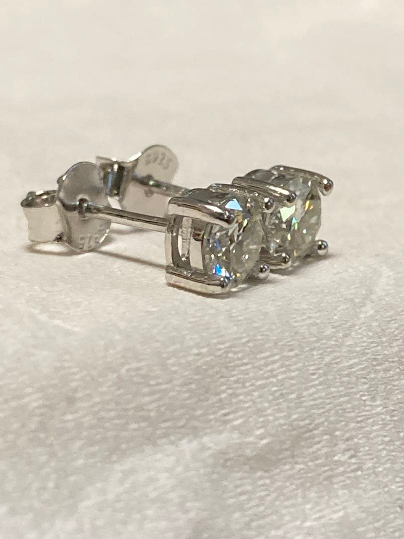 silver 925 人工ダイヤモンド 1.0ct ピアス avalanche