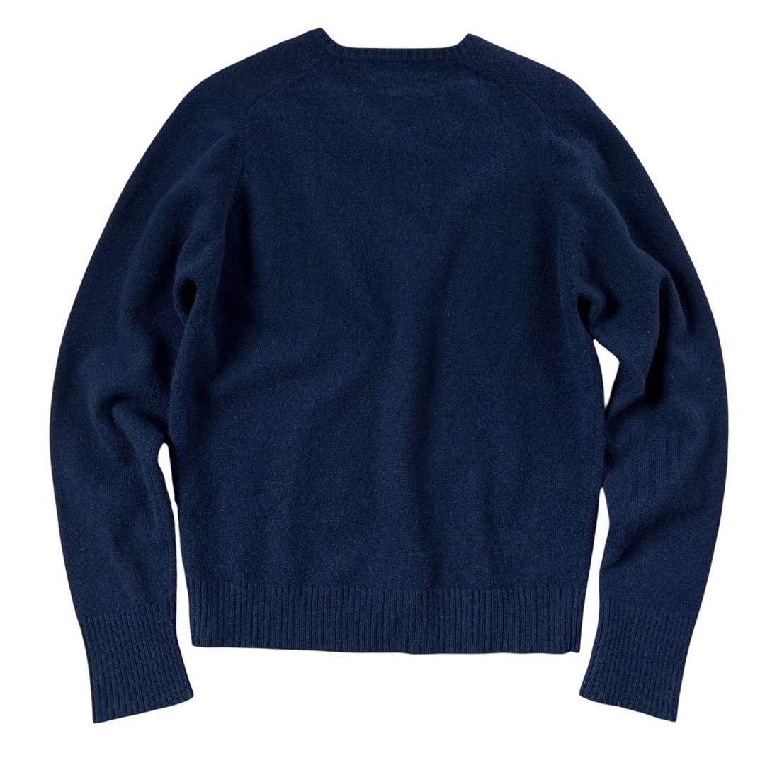 ポロラルフローレン Vネック ニットセーター ラムウール 古着 90年代