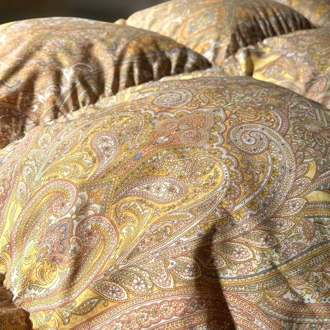 東京 西川産業 羽毛布団 ダブルサイズGolden Night ペイズリー柄