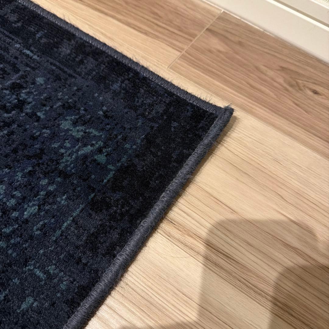 IKEA VONSBÄK ヴォンスベク ラグ パイル短, ダークブルー - メルカリ