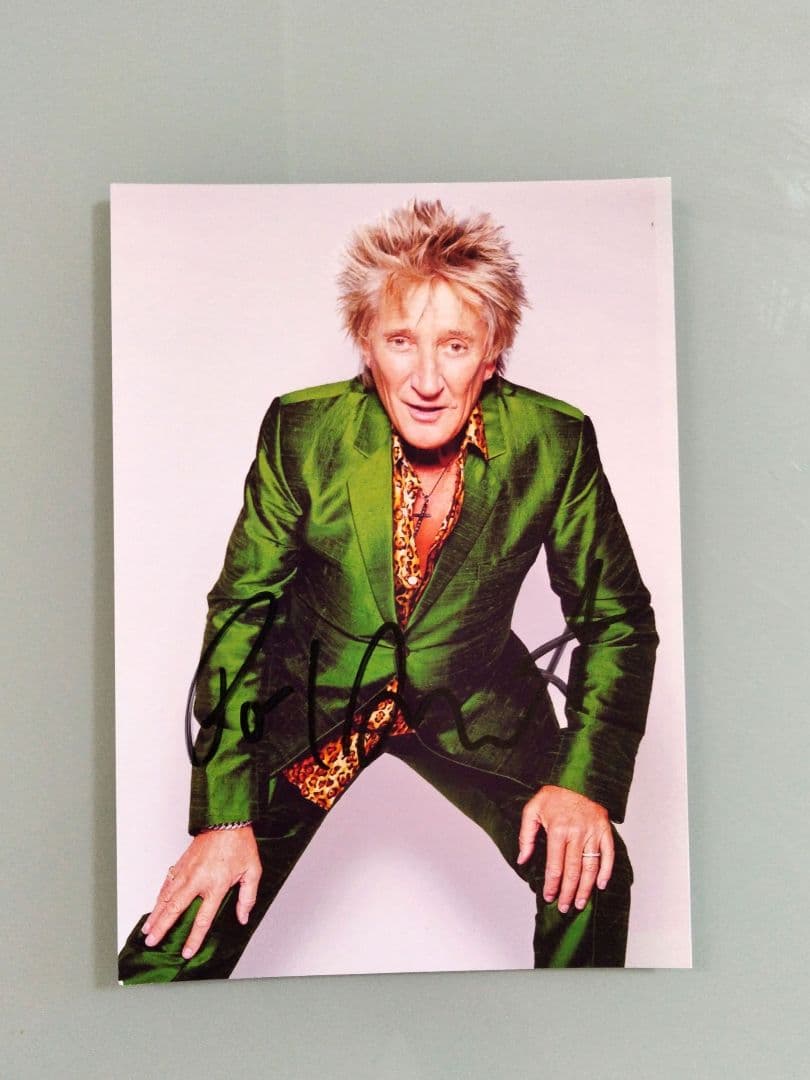 セール中…ロットスチュワート直筆サイン入り2Lサイズ写真…Rod Stewart