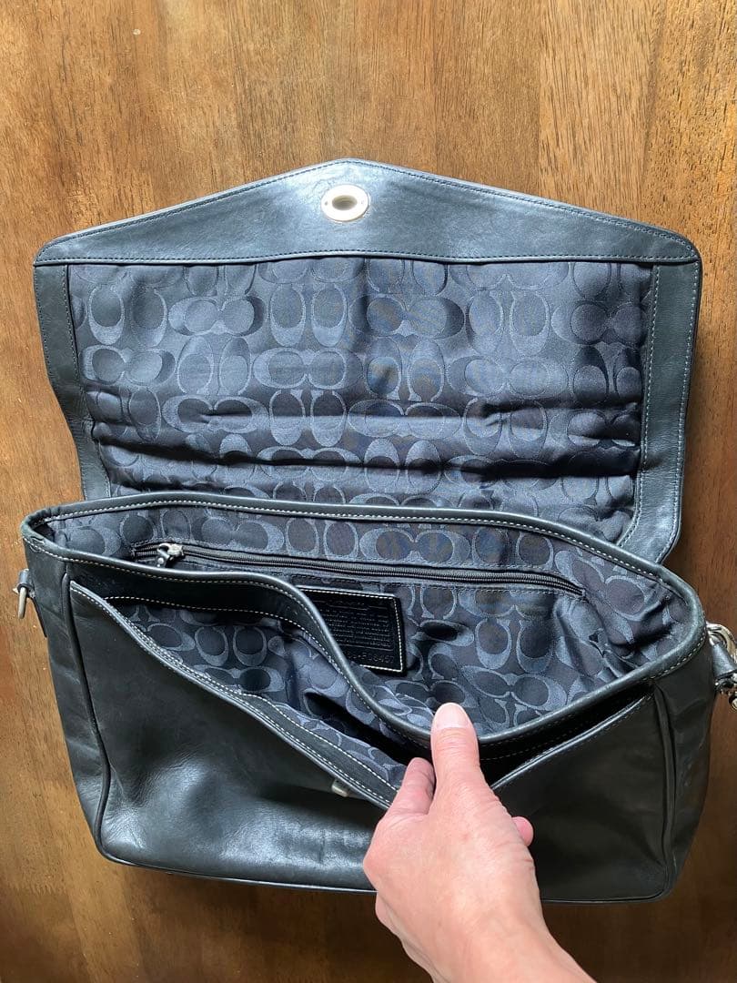 良品!】OLD コーチ ショルダーバッグ ビジネスバッグ 黒 F06457 - メルカリ