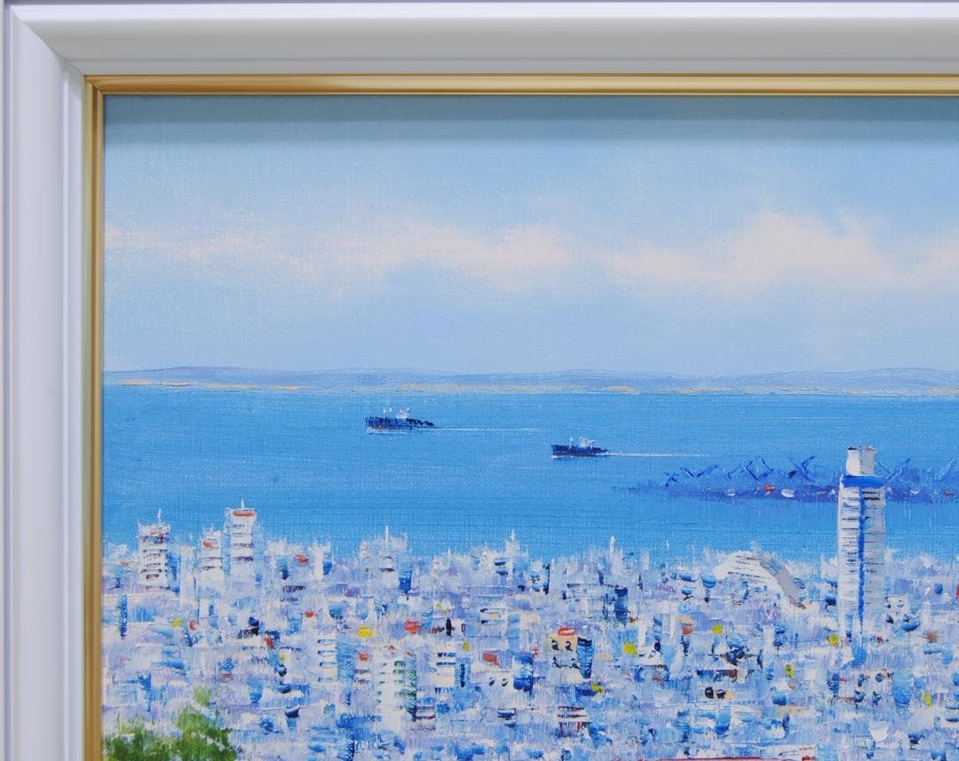 小林幸三 神戸風景 F10 風景画 油彩画 油絵 異人館 神戸港 - メルカリ