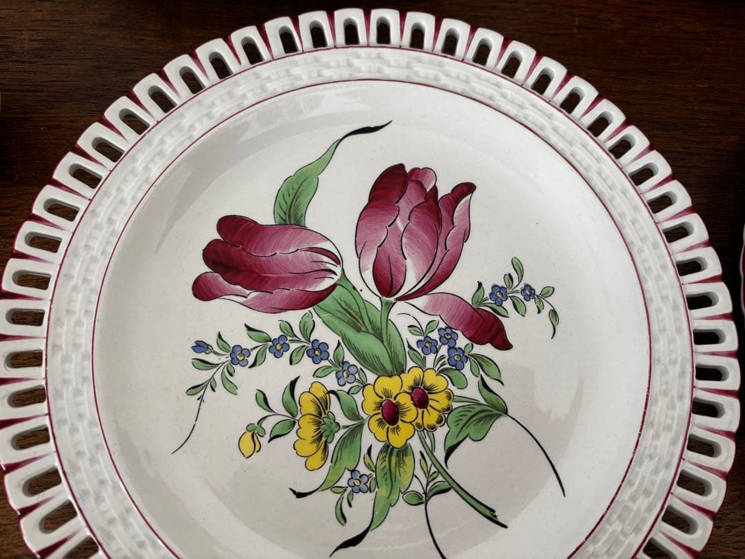 フランスアンティーク Lunéville パニエ皿 プレート 2枚セット - メルカリ