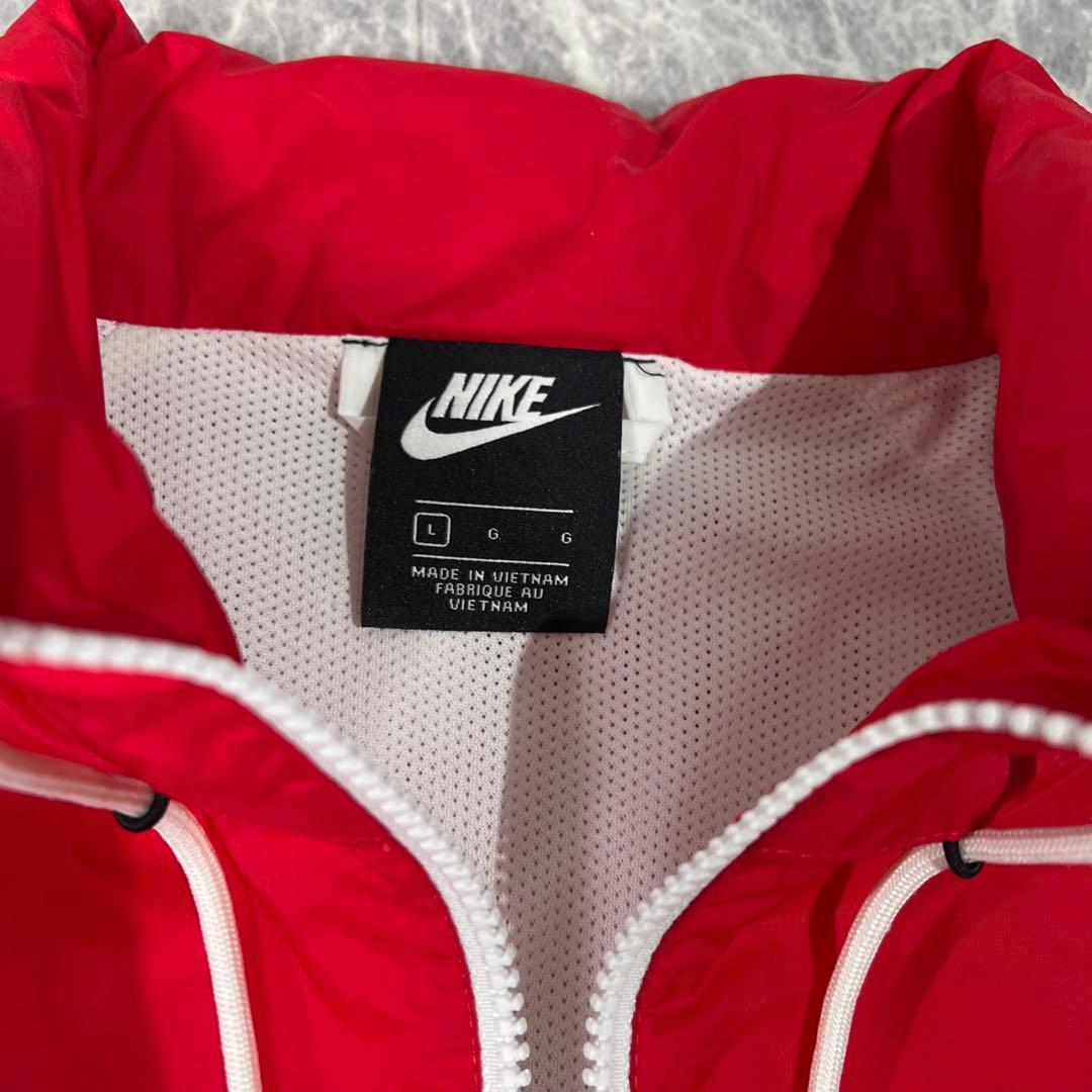 NIKE ナイキ ナイロンジャケット フード収納 トリコロール メンズ L