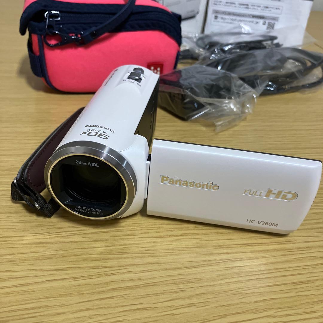 Panasonic HC-V360M ビデオカメラ、ケース、SDカード付