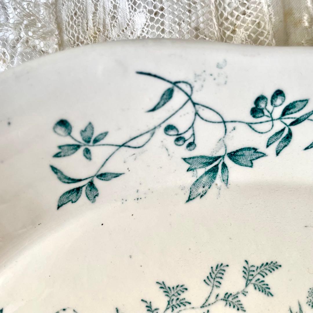 ロンウィ 小鳥と野ばらのラヴィエ Mignon Longwyフランスアンティーク