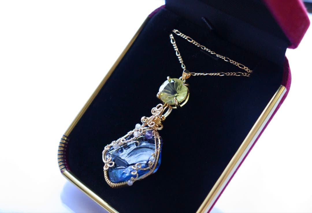 アースシャーマンアンダラクリスタル×レモンクォーツのワイヤー