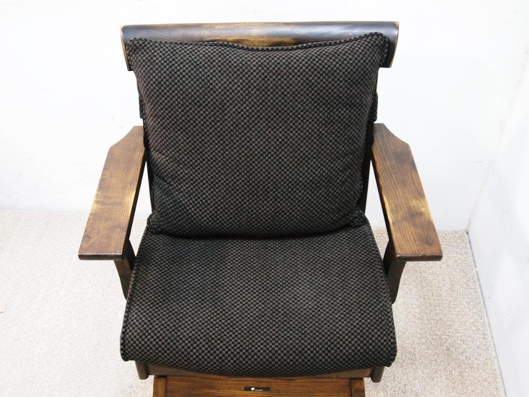 良品！大塚家具 ダイニングチェア 回転椅子 アームチェア 鳴門C-490KA