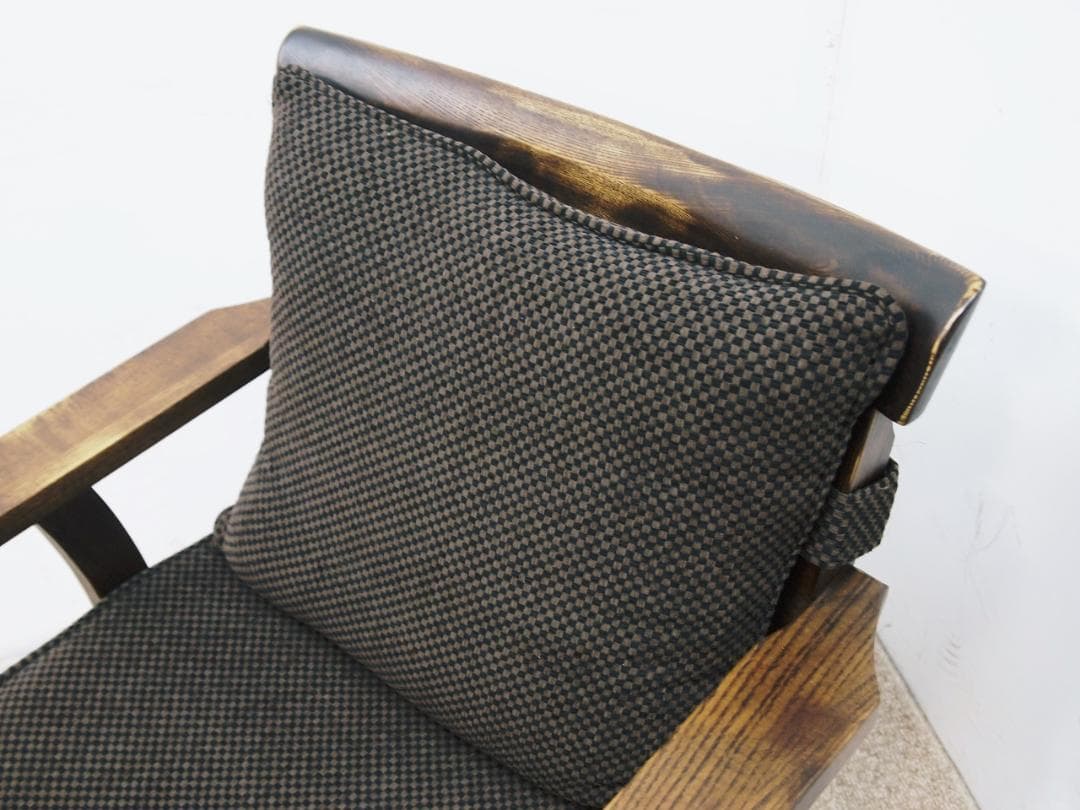 良品！大塚家具 ダイニングチェア 回転椅子 アームチェア 鳴門C-490KA