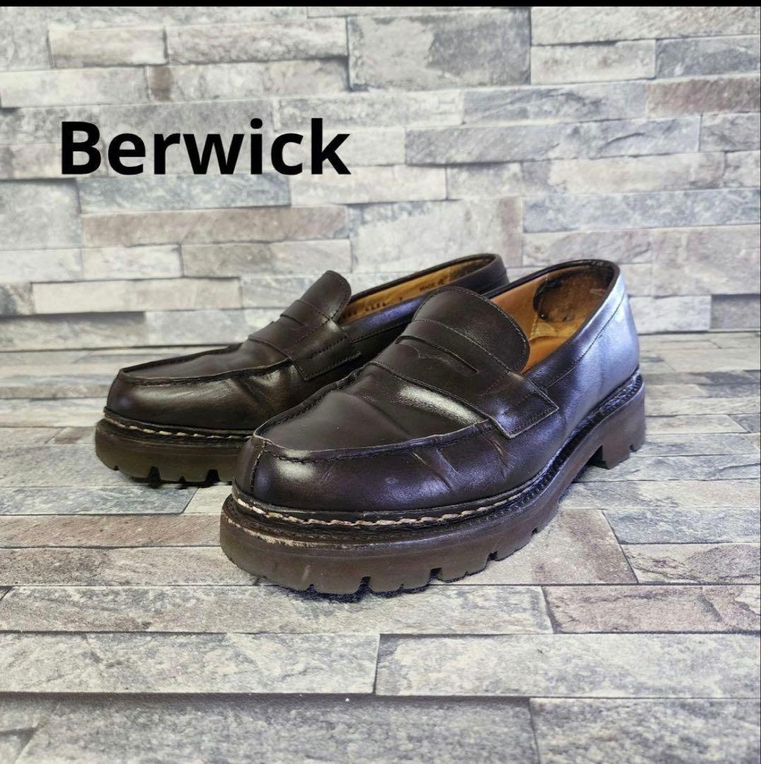 Berwick 1707 コインローファー 4456 エクスト 革靴 茶 7 - メルカリ