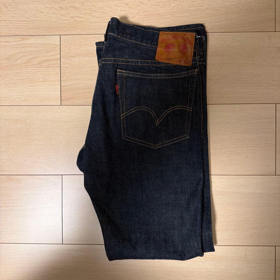 FULLCOUNT セルビッチ 革パッチ ブーツカット フレアデニム 日本製