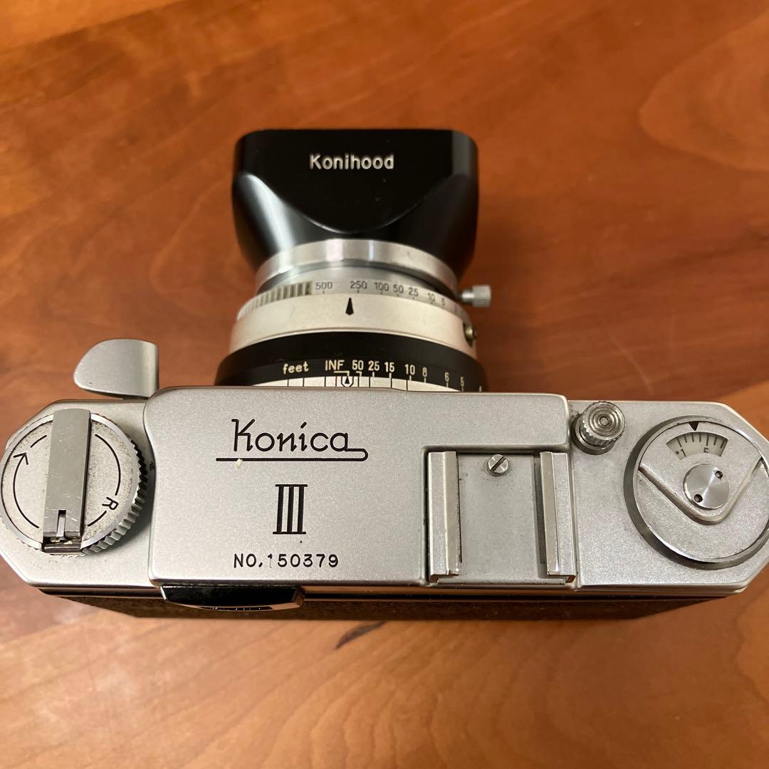 Konica コニカ III 1:2 f=48mm レンズフード付き - メルカリ