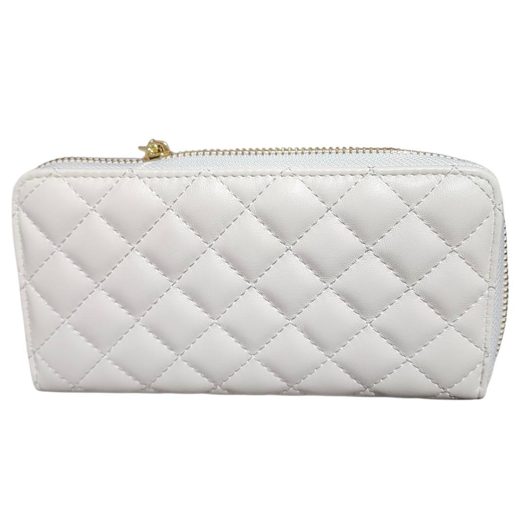 CHANEL 長財布 ラウンドジップ キルティング 白 ノベルティ - メルカリ