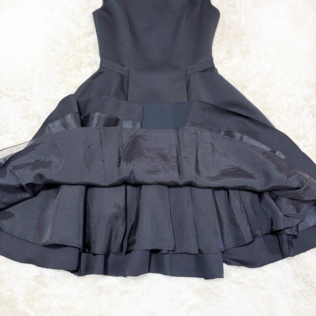 美品】ルネ ワンピース ブラック 34 フレア Aライン ひざ丈 - メルカリ