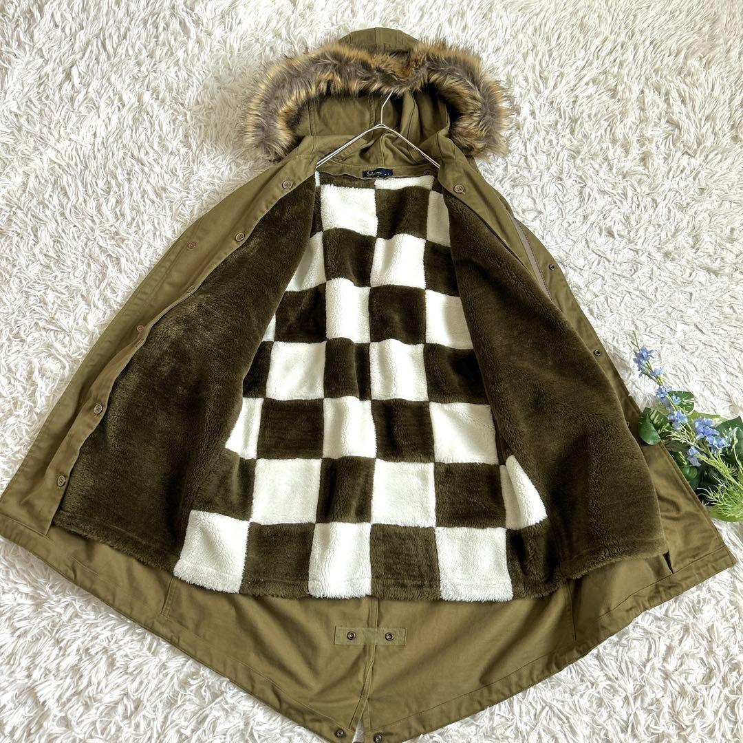 美品⁂フレッドペリー⁂モッズコート ブロックチェックボアライナー