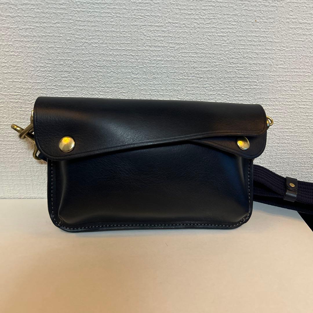 ビアベリーショルダーバッグ　ダブルフラップS ⭐️極美品⭐️ BEERBELLY（ビアベリー） クラッチバッグ レザー ショルダーバッグ