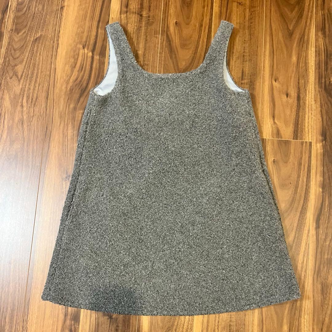 試着のみ pois ポワ スクエアプードルワンピース グレー S - メルカリ