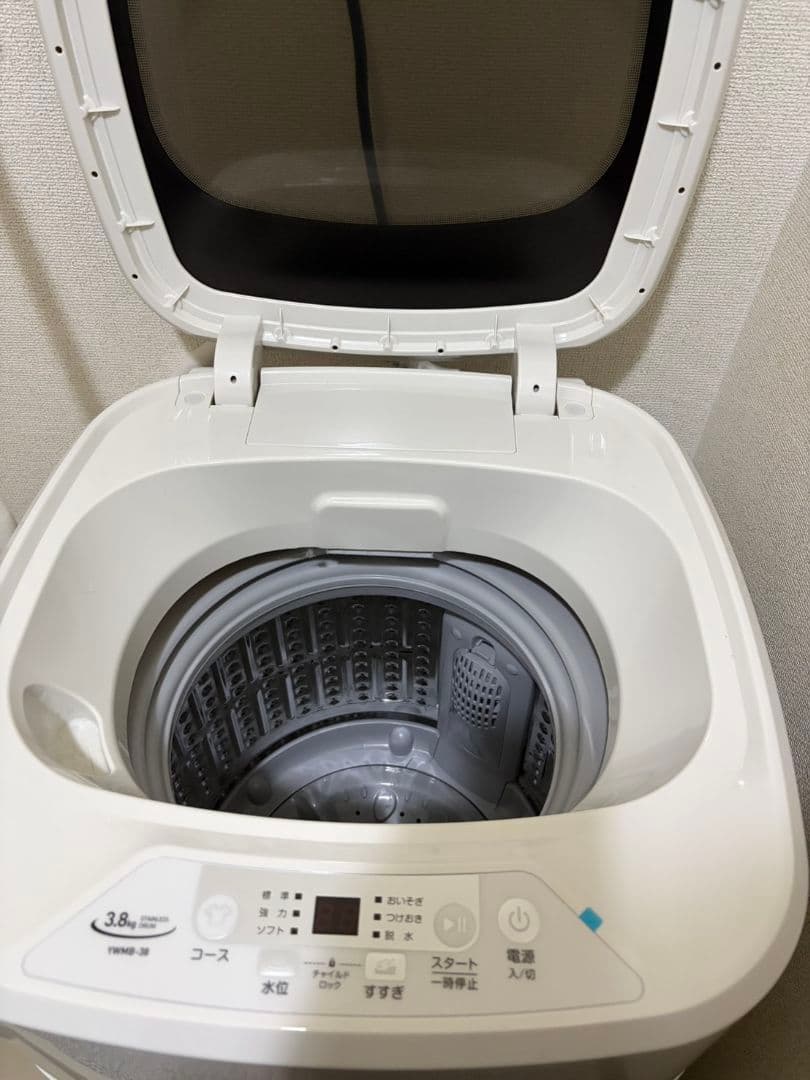 YAMAZEN 縦型洗濯機 3.8kg【2025年製】 保証書付き