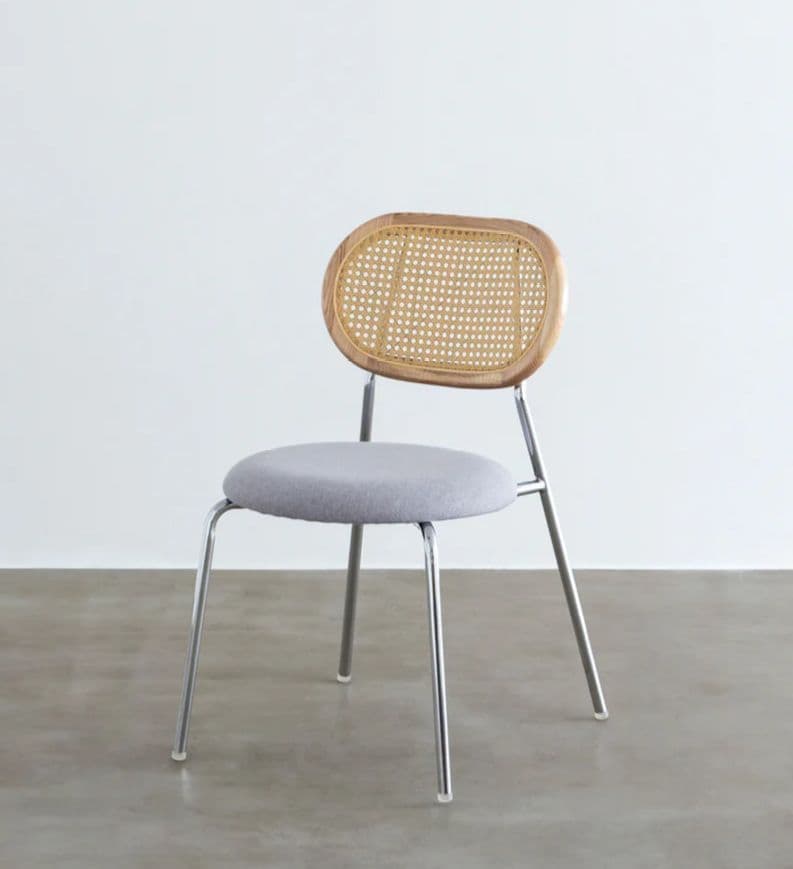 【送料無料・美品】KANADEMONO ラタン調 ダイニングチェア Retro - Modern ラタン調 ダイニングチェア (Light Gray) – KANADEMONO