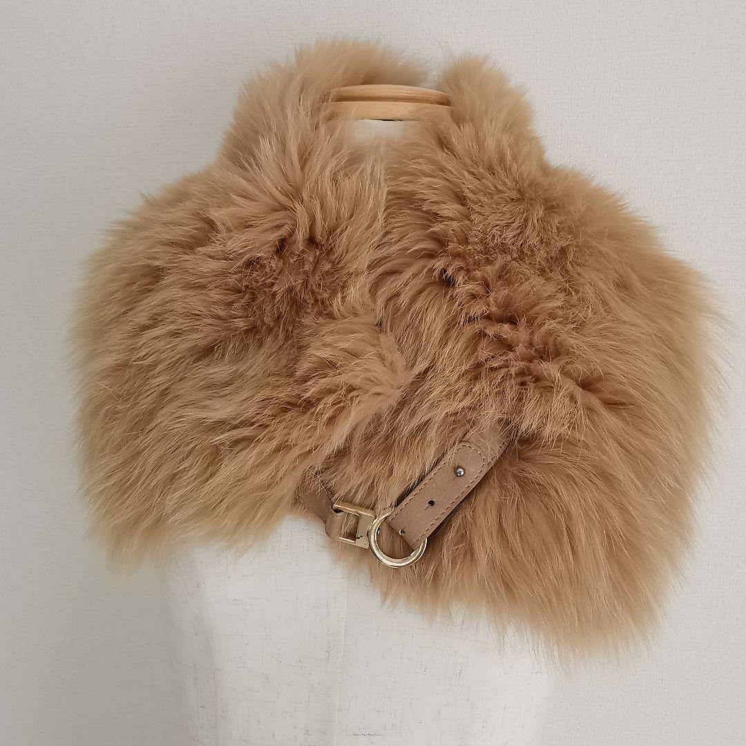 MaxMara フォックスファー ショール スヌード イタリア製 マックス