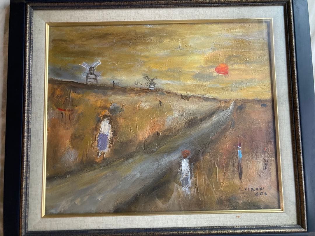 織田広喜（織田廣喜？）油彩画 ８号　【シャンゼリゼリゼの風景】 織田広喜（織田廣喜？）油彩画 8号 シャンゼリゼリゼの風景 織田