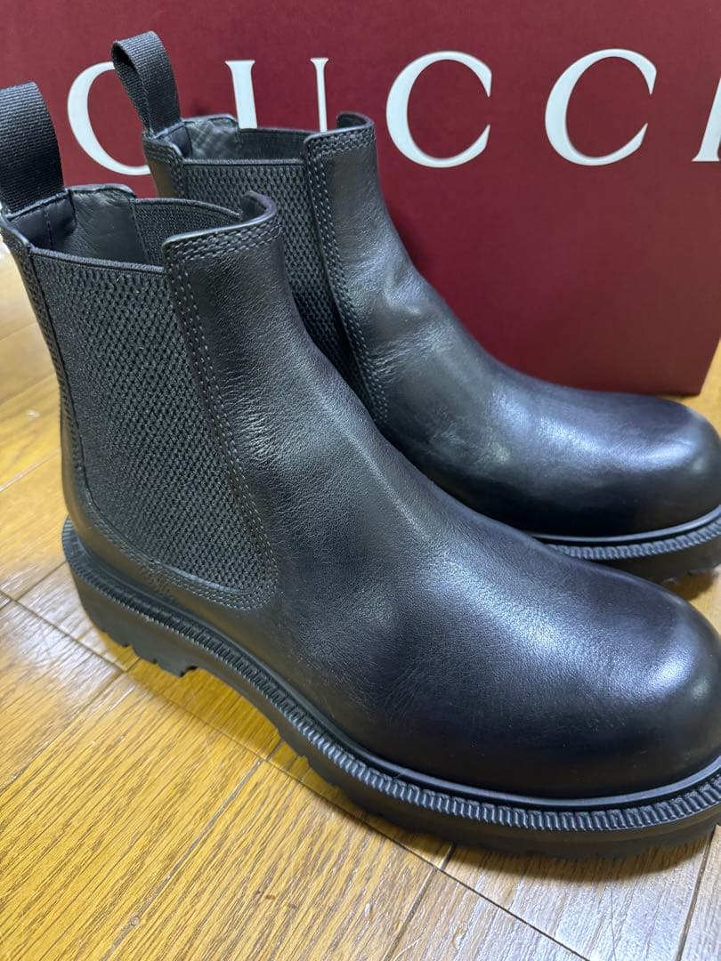 正規品 gucci グッチ サイドゴアブーツ 26.5 27.0 サバト期 - メルカリ